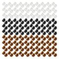 Yongdeli 100 Pack 1cm Mini Hair Claw Clips – Tiny Plastic Hairpins for Women & Girls (Black, Brown, Clear)