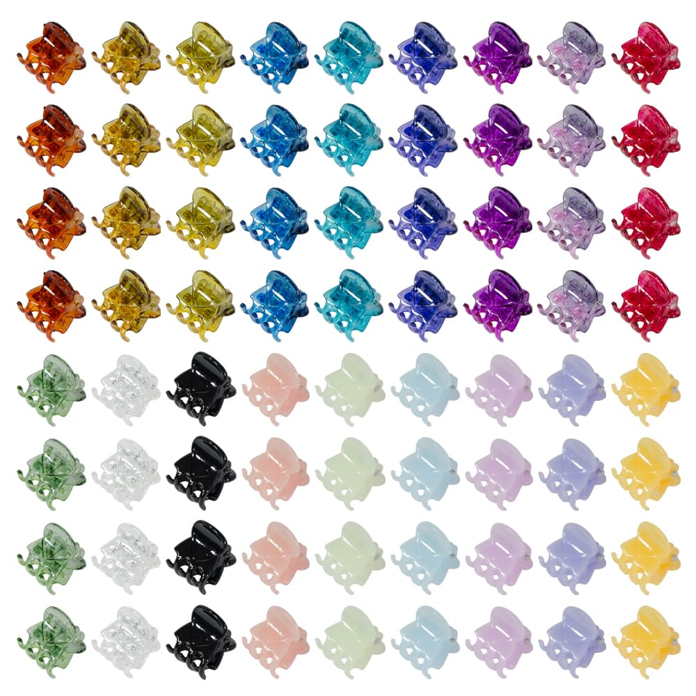 Yongdeli mini hair claw clips pack keeps hairstyles secure throughout the day.