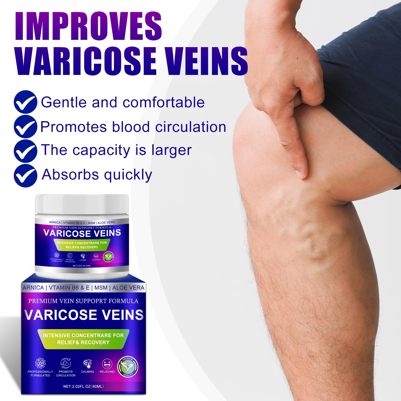 Masaje con Yongsenina crema para piernas para facilitar la relajación.