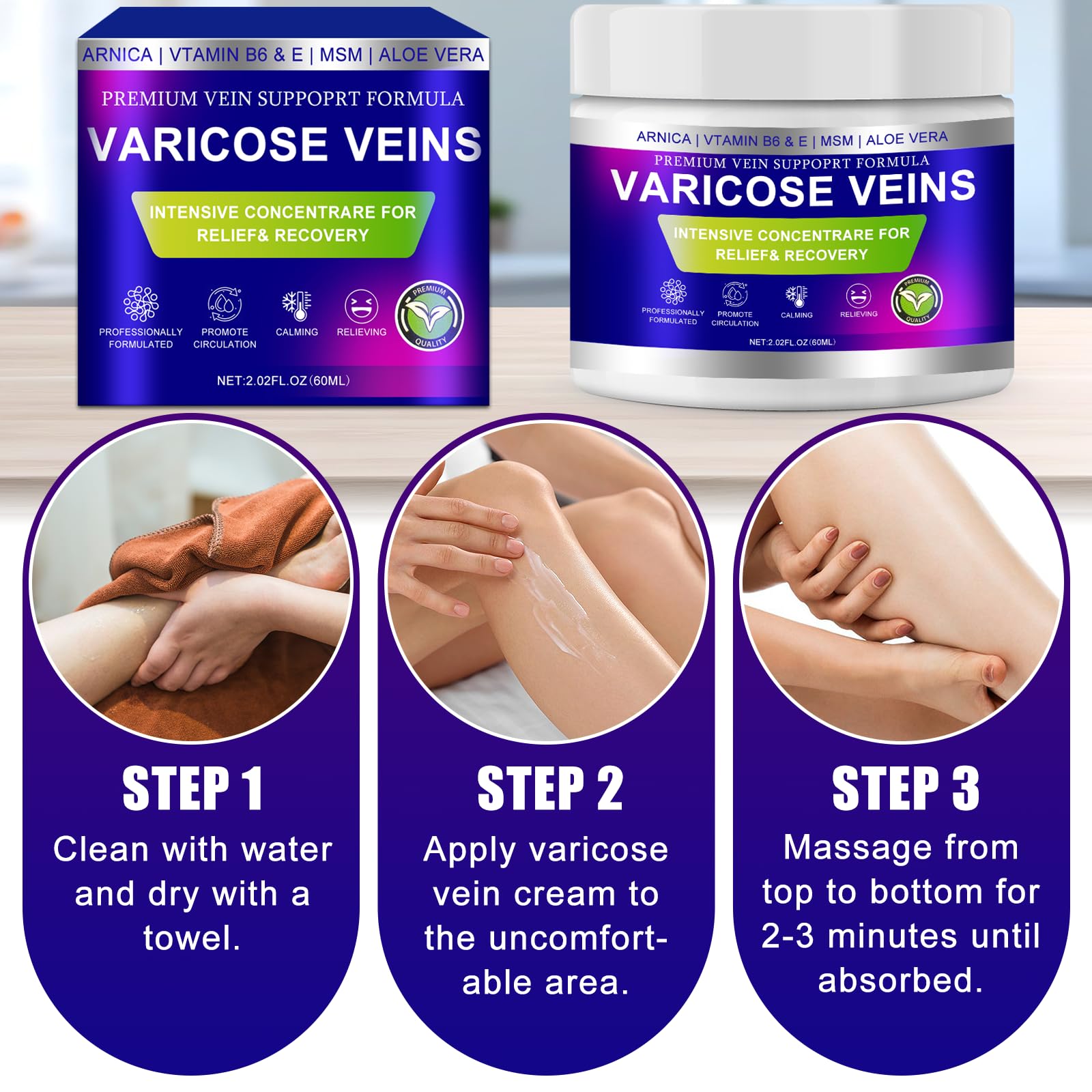 Yongsenina crema para relajación de piernas tras un día intenso.
