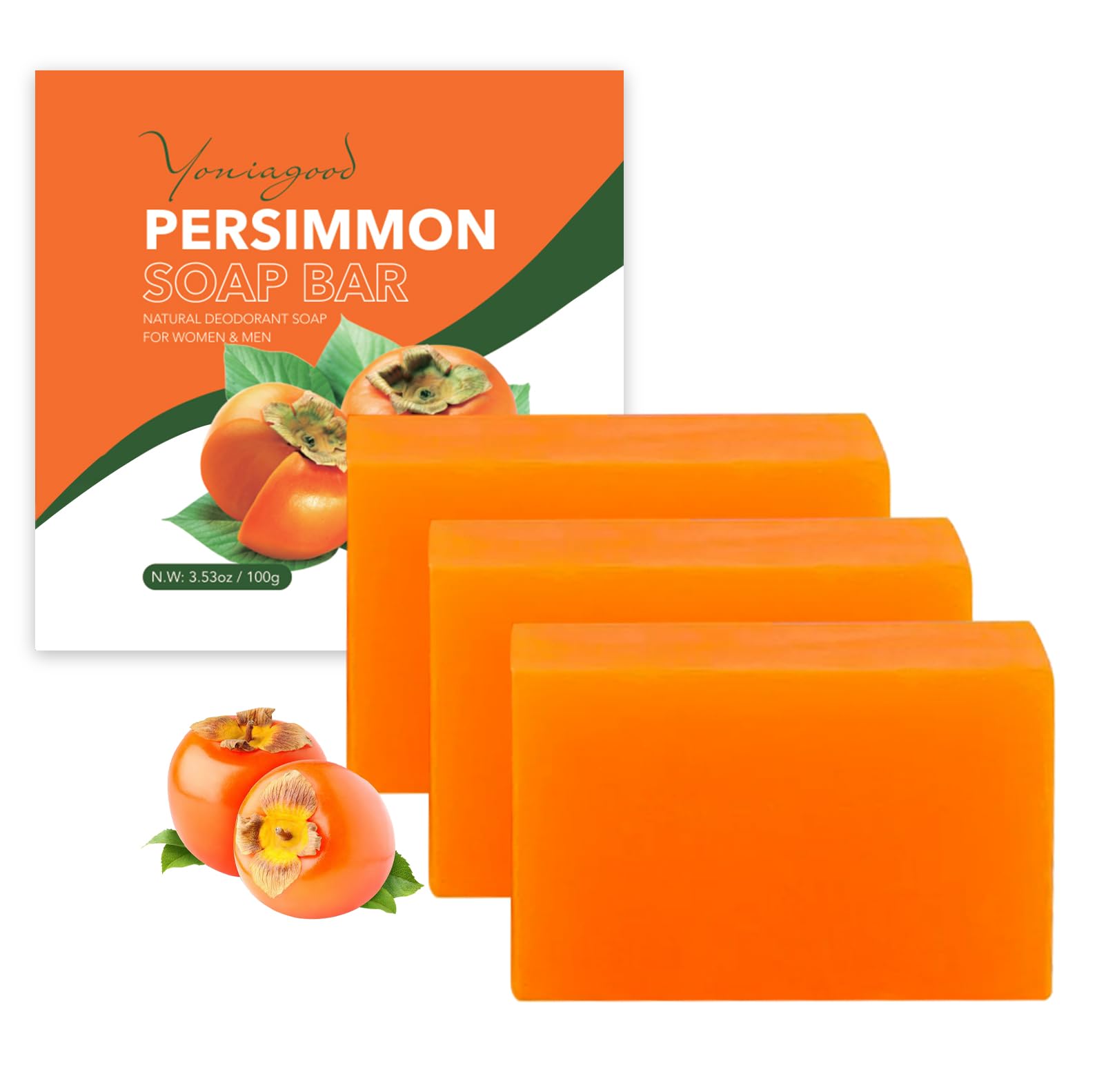 yonia-good jabón persimón para eliminar olores y dejar la piel fresca todo el día.