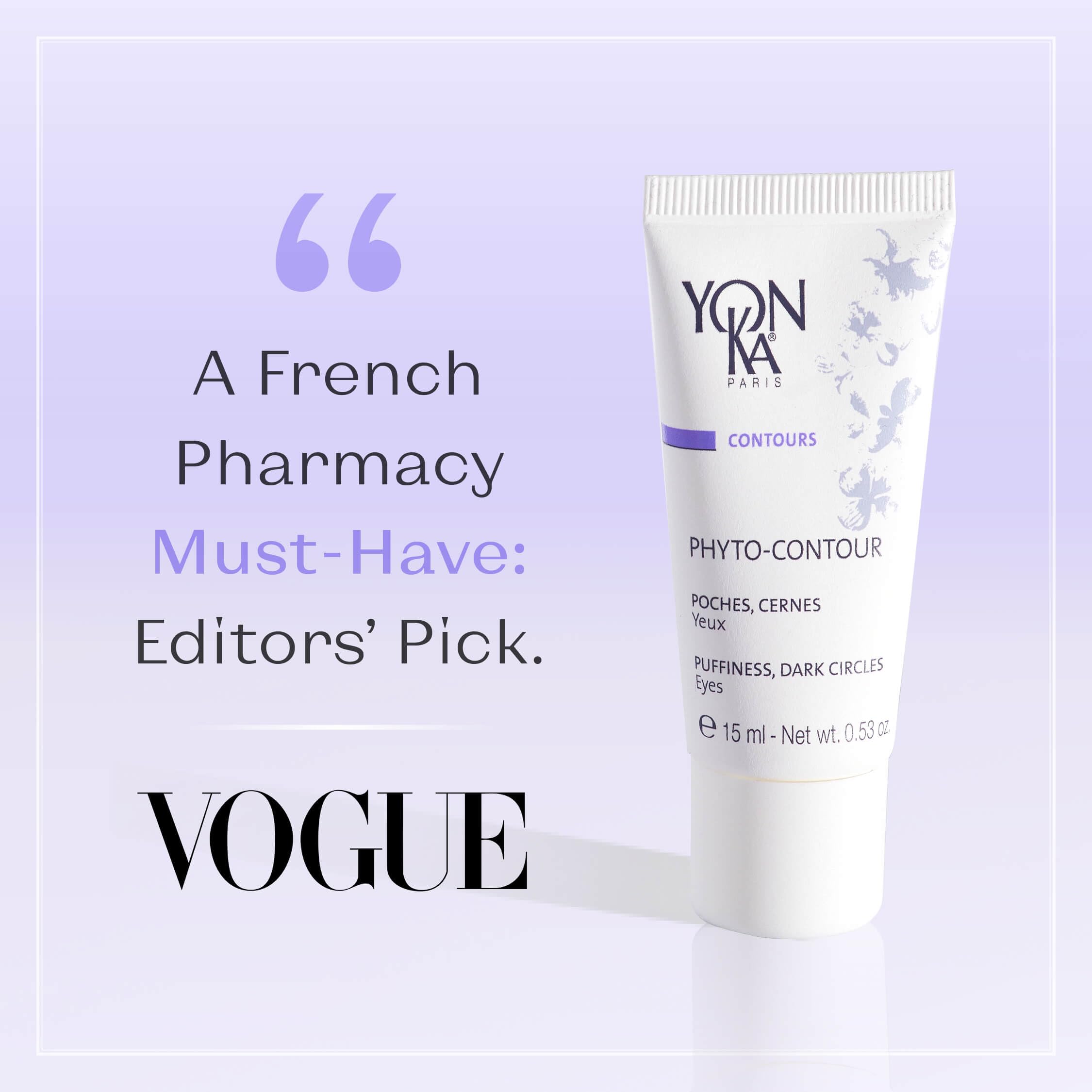 Yon-Ka Phyto-Contour cream swirl reveals rich emollients for hydrated, comfortable under-eye feel.