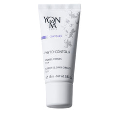 Yon-Ka Phyto-Contour eye cream jar closeup shows a soothing formula for refreshed under-eye skin.