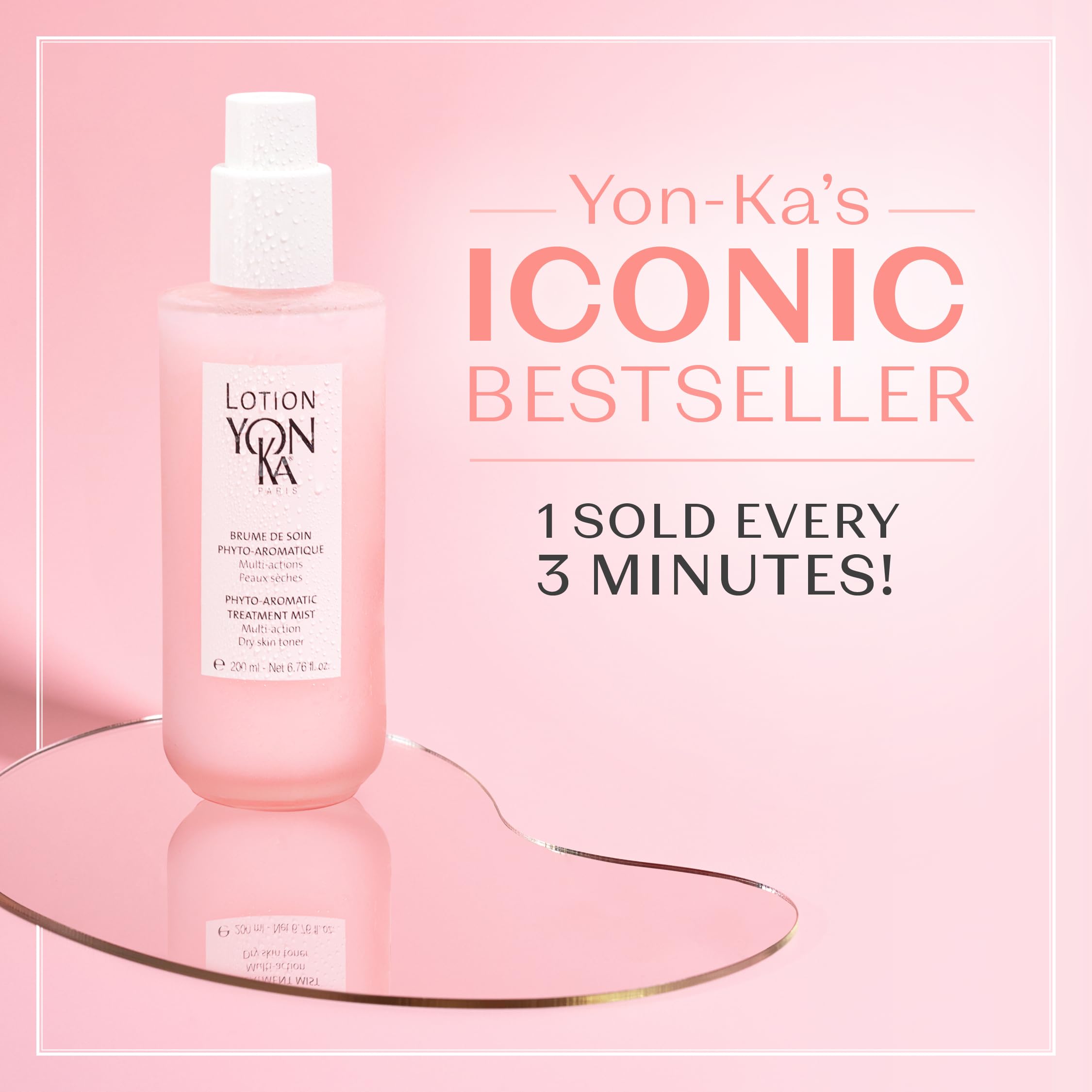 Yonka PS Hydrating Face Toner on a vanity setup ready for a refreshing ritual.