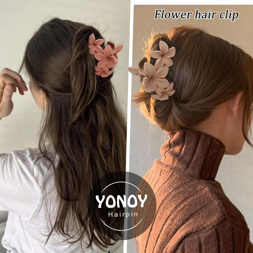 Yonoy broches flor tamaño grande con agarre fuerte para fijar mechones.