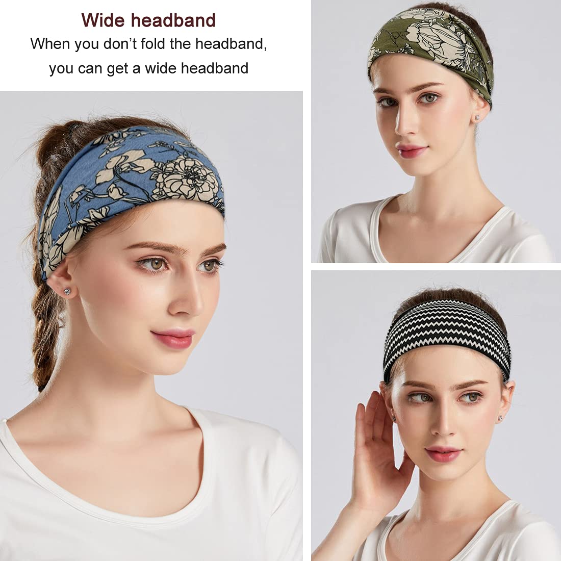 Accesorios YONUF florales para el cabello, ideales para días activos.