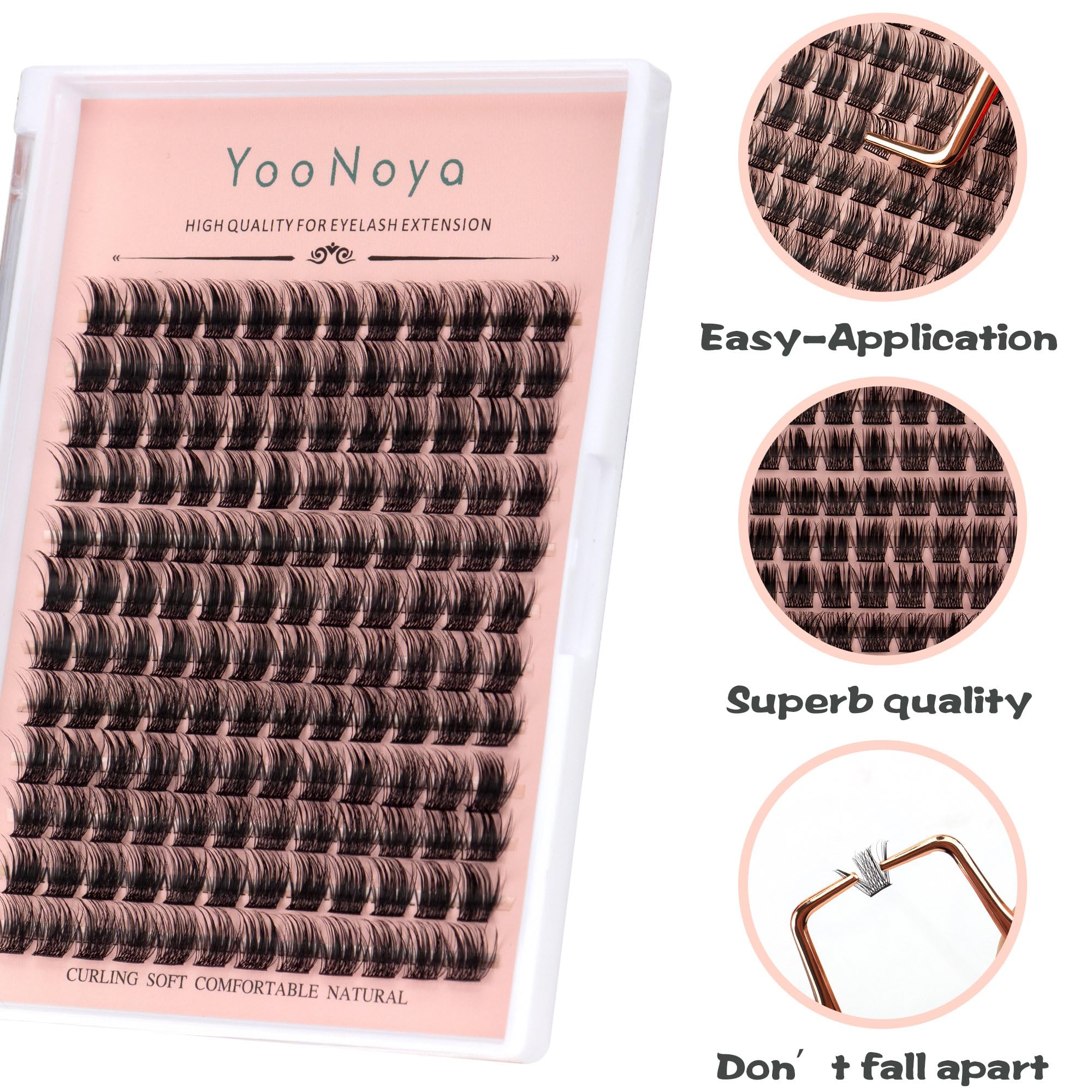 YOONOYA at-home DIY lash extensions with easy cluster application