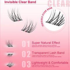 YooNoya invisible band lash clusters for a seamless, natural finish in daily makeup.