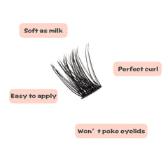Yoonoya D curl lash clusters for dramatic curl and definition