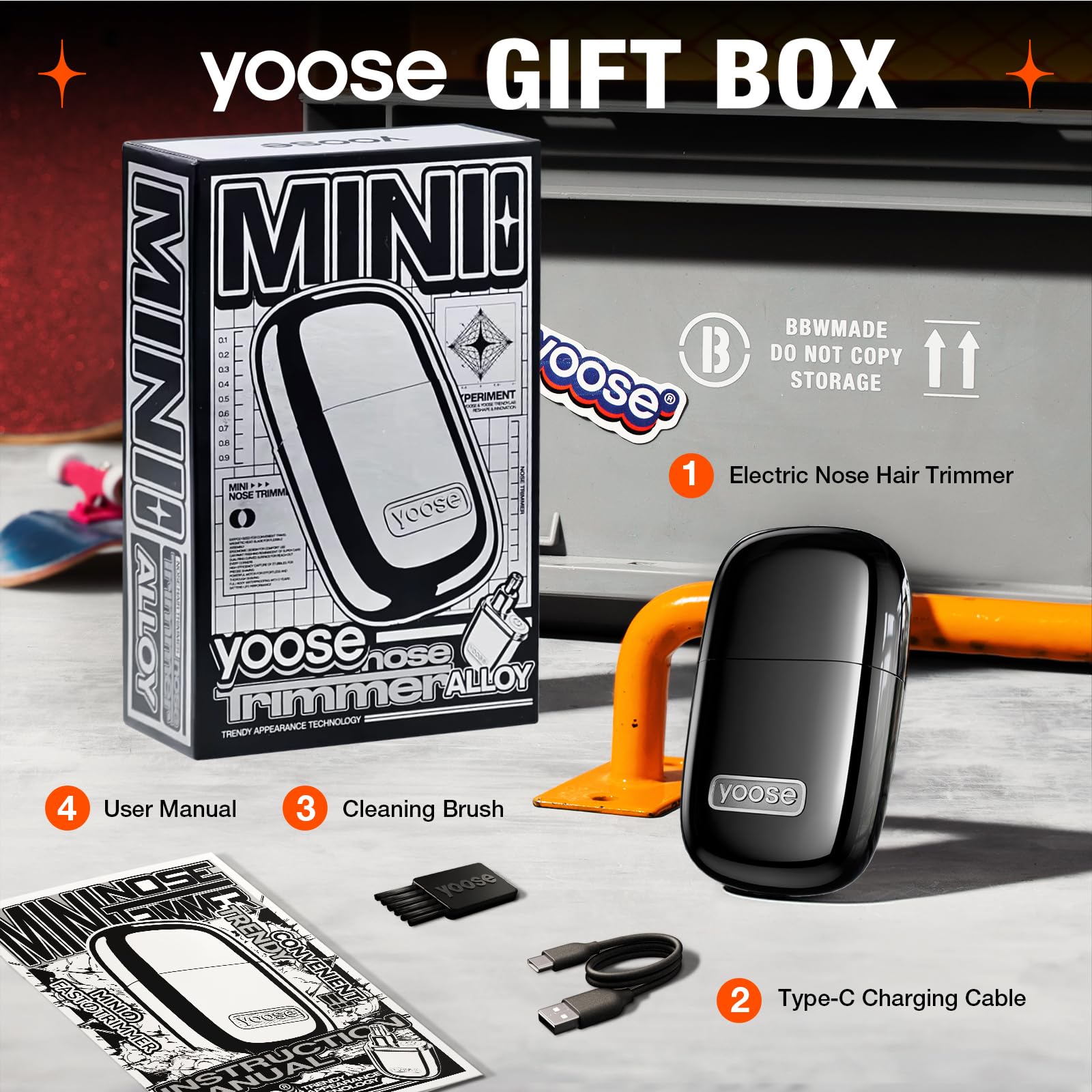 yoose alloy nose trimmer travel case included for on-the-go protection