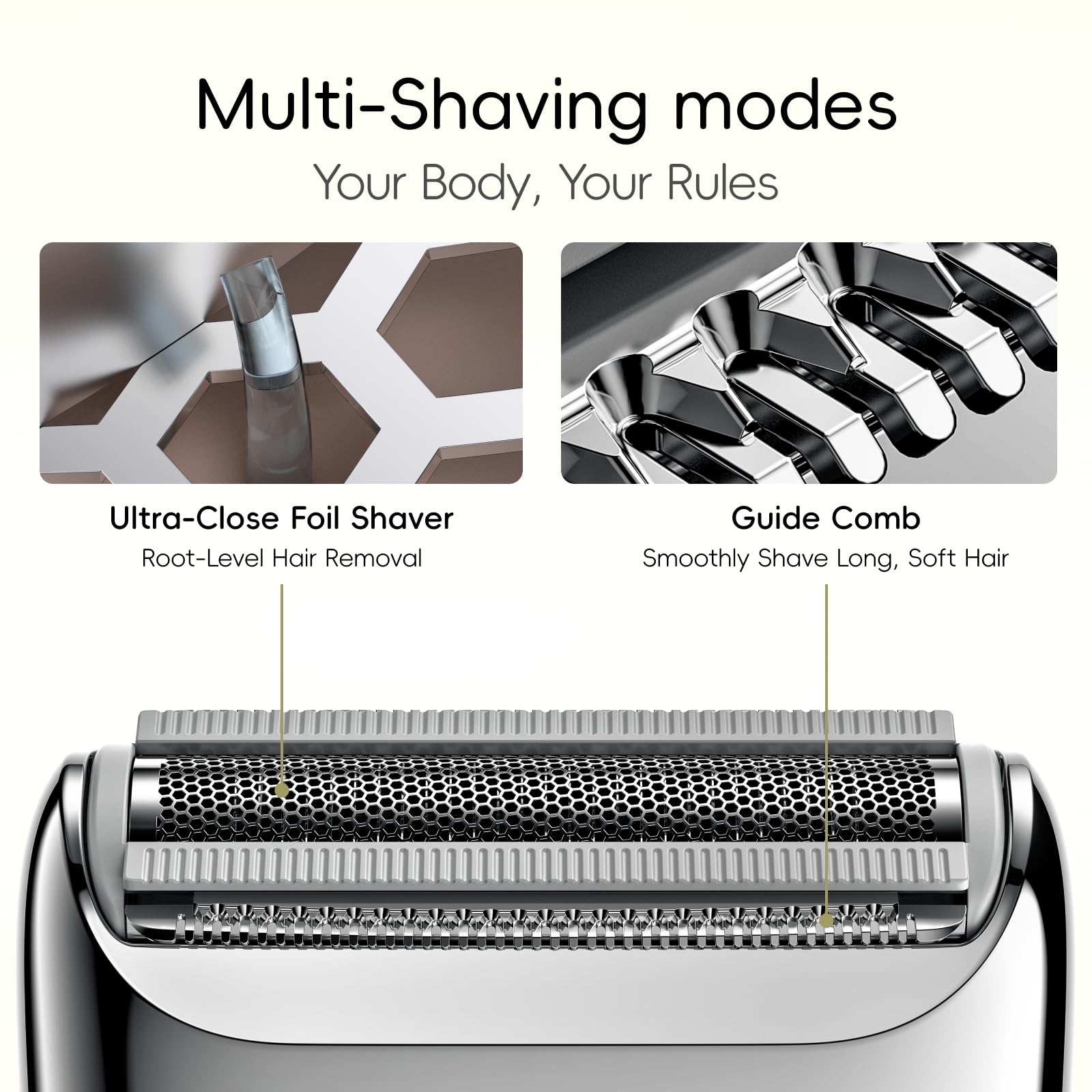 Yoose ergonomic lightweight handle for comfortable, precise shaving