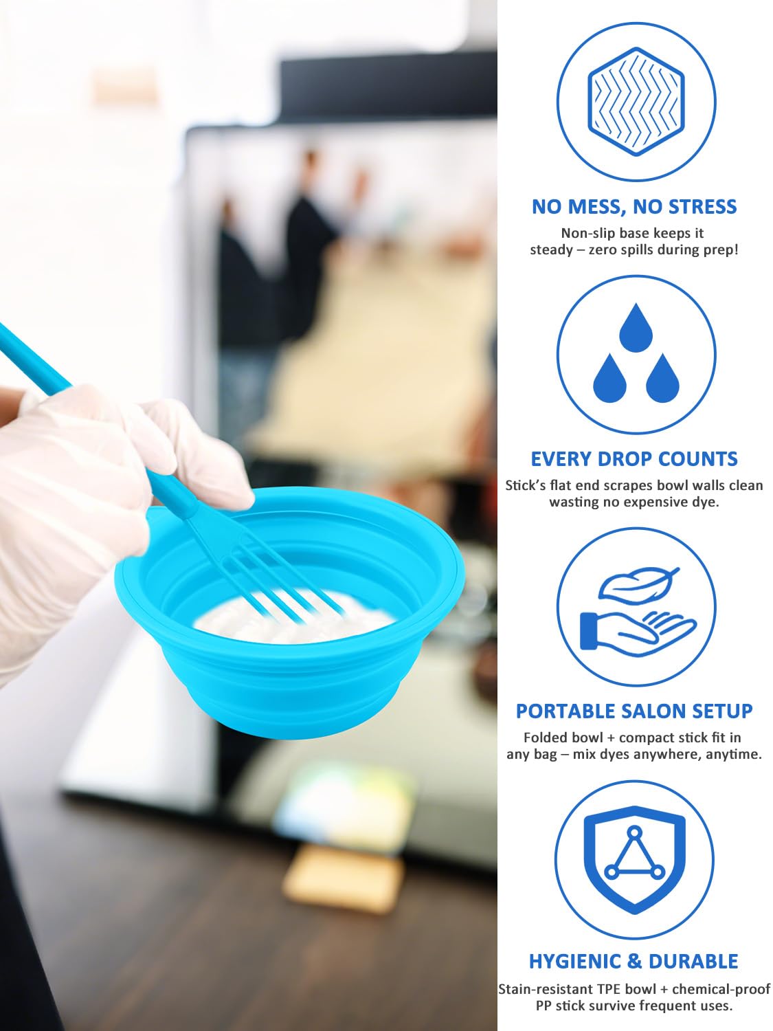 YOOVR silicone bowl resists stains and is reusable