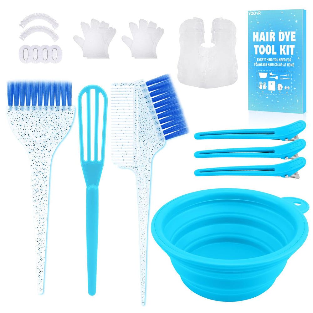 YOOVR 19pcs hair bleach kit brush for precise dye application