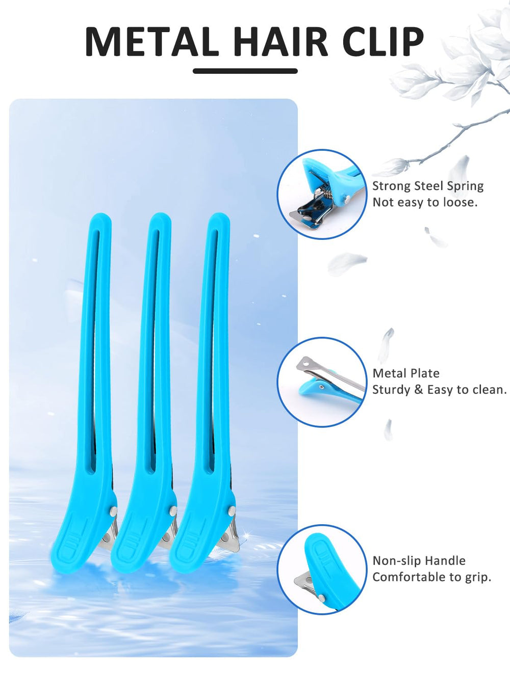 YOOVR metal hair clips secure sections during processing