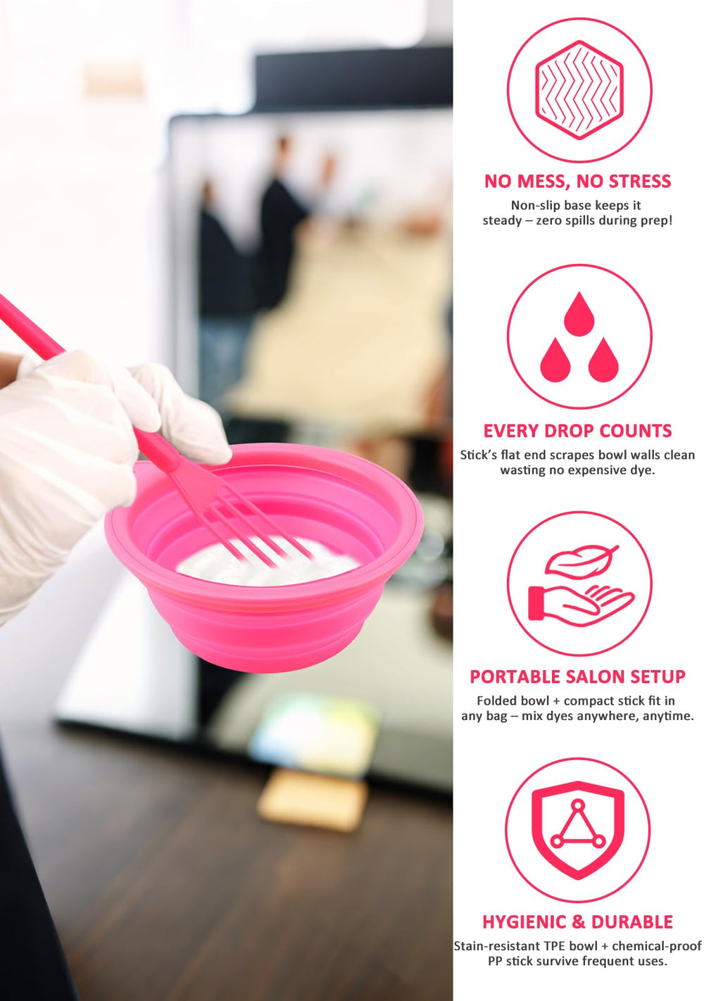 YOOVR disposable caps protect clothing during at-home dye sessions.