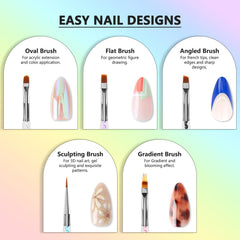 YOOVR dual-ended brushes and dotting tools for gems and gradients.