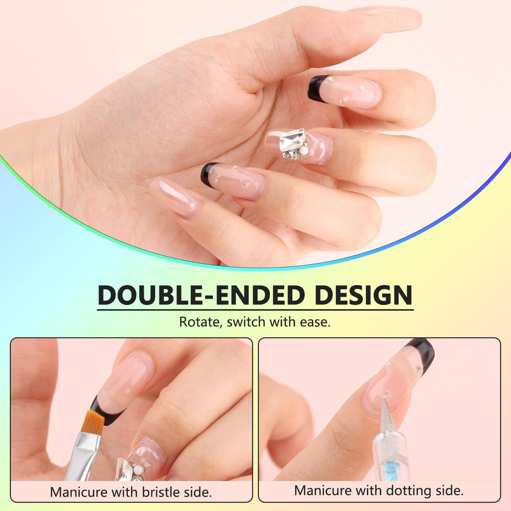 YOOVR French tip ombre detailing brushes for versatile finishes.