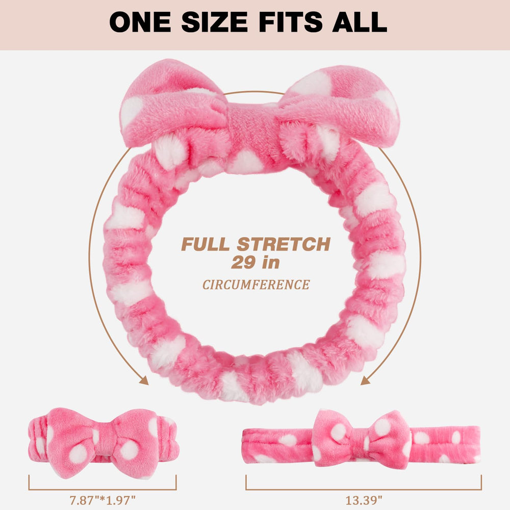 YOOVR soft coral fleece headband offers plush comfort for relaxing spa days
