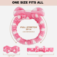 YOOVR soft coral fleece headband offers plush comfort for relaxing spa days
