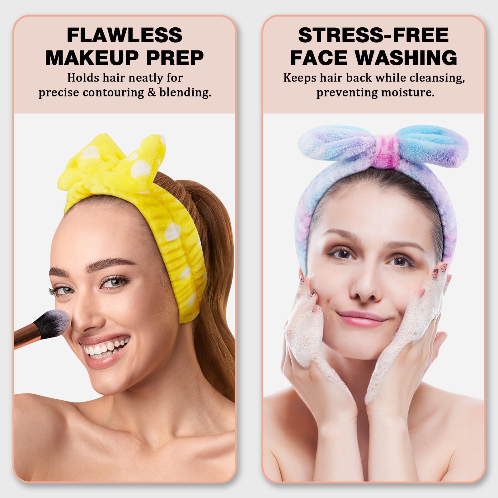YOOVR vacuum-packed headbands fluff up after rinse and air-dry for best softness