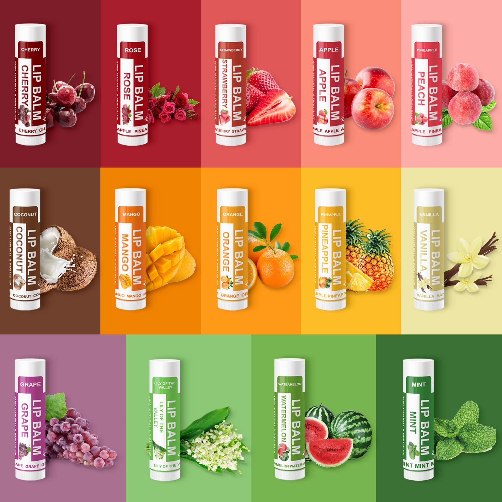Bálsamo labial Yopela, variedad de sabores naturales para uso diario.