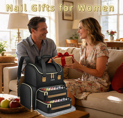 YOREPEK capacity-focused design holds up to 100 bottles, ideal for pro mani-pedi setups.