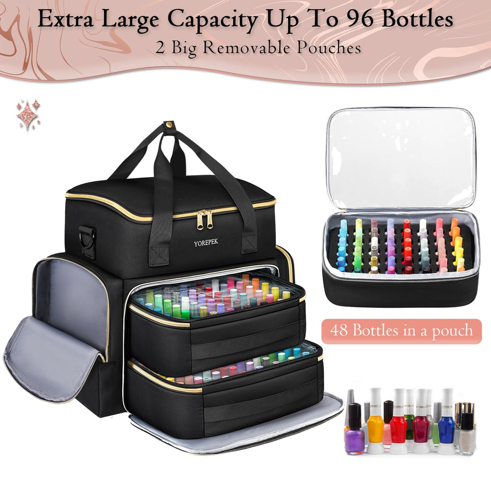 Mesh pocket highlighting storage for brushes and tools