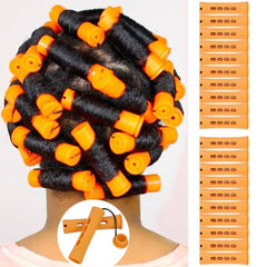 YOROSTAR orange perm rods for long hair for non-heat curling at home