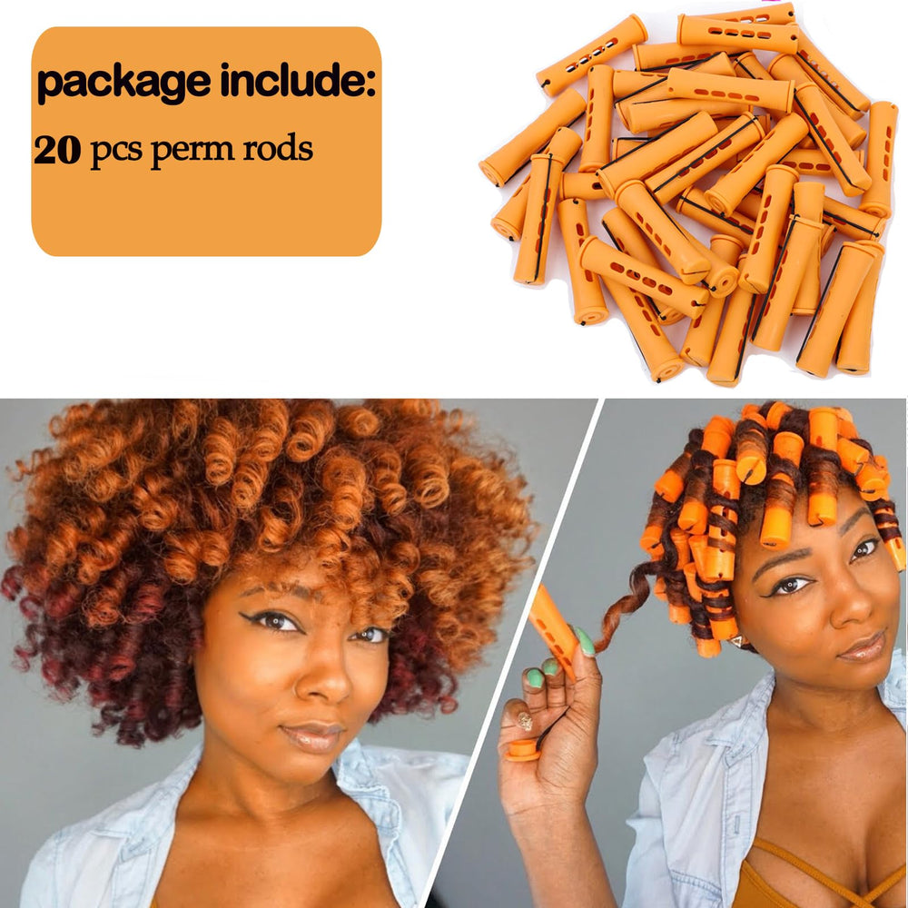YOROSTAR perm rod rollers with rubber band for secure placement during styling