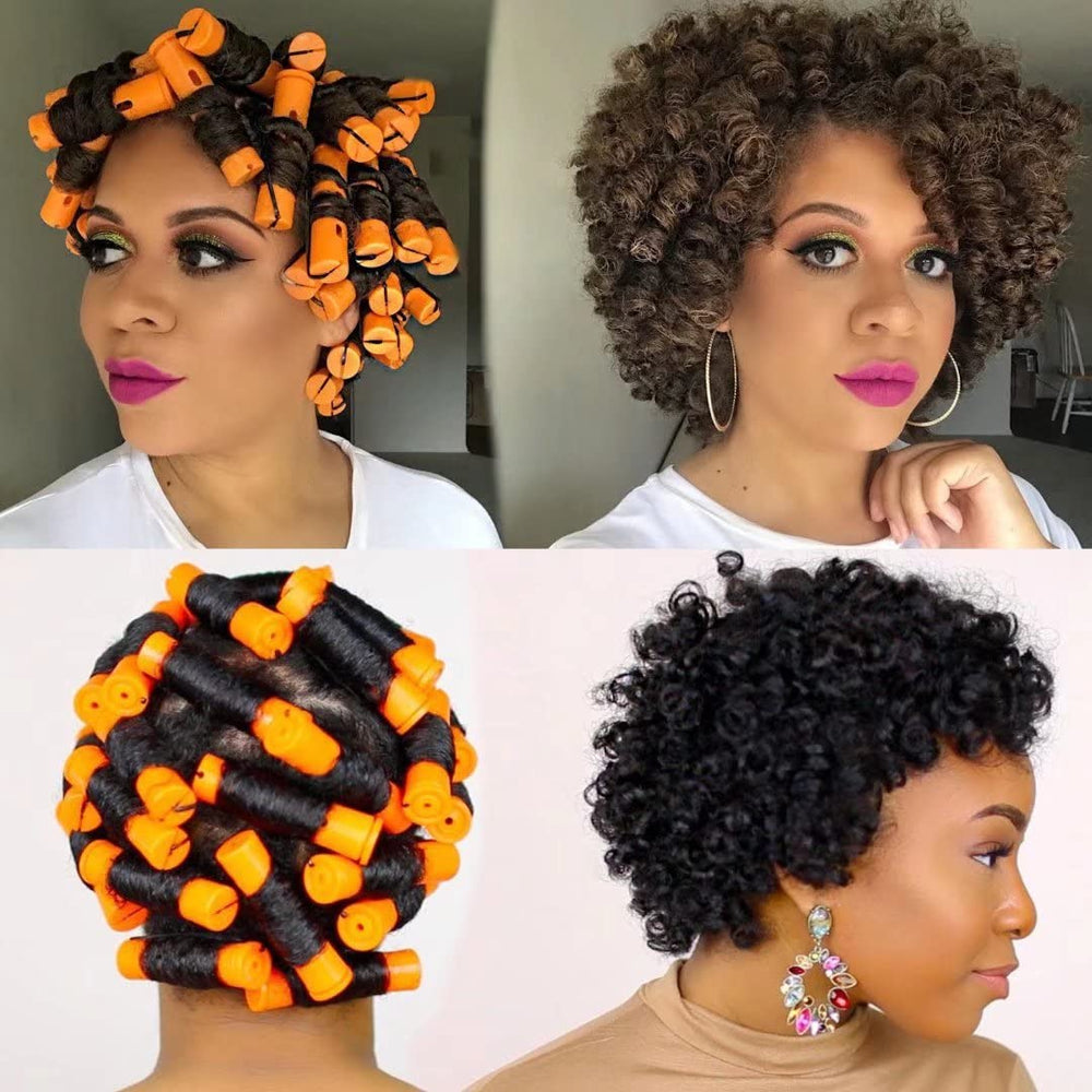 YOROSTAR non-slip plastic perm rods protect hair during curling.