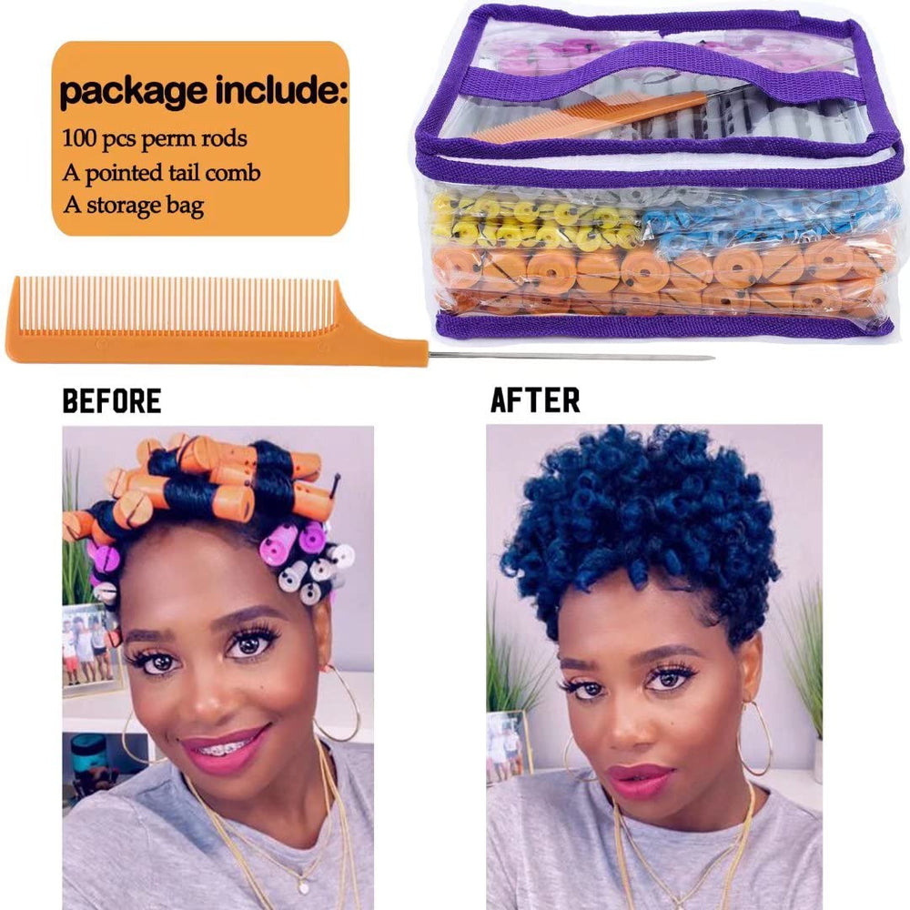 YOROSTAR yellow-cover perm rods are travel-friendly for on-the-go styling.