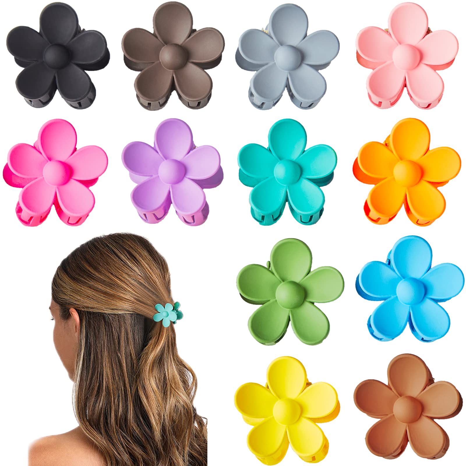 Clip floral mini de YosaiHom, 1,37 pulgadas, ideal para peinados rápidos.