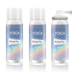 Yosca Spray de purpurina destello plateado en piel para fiesta