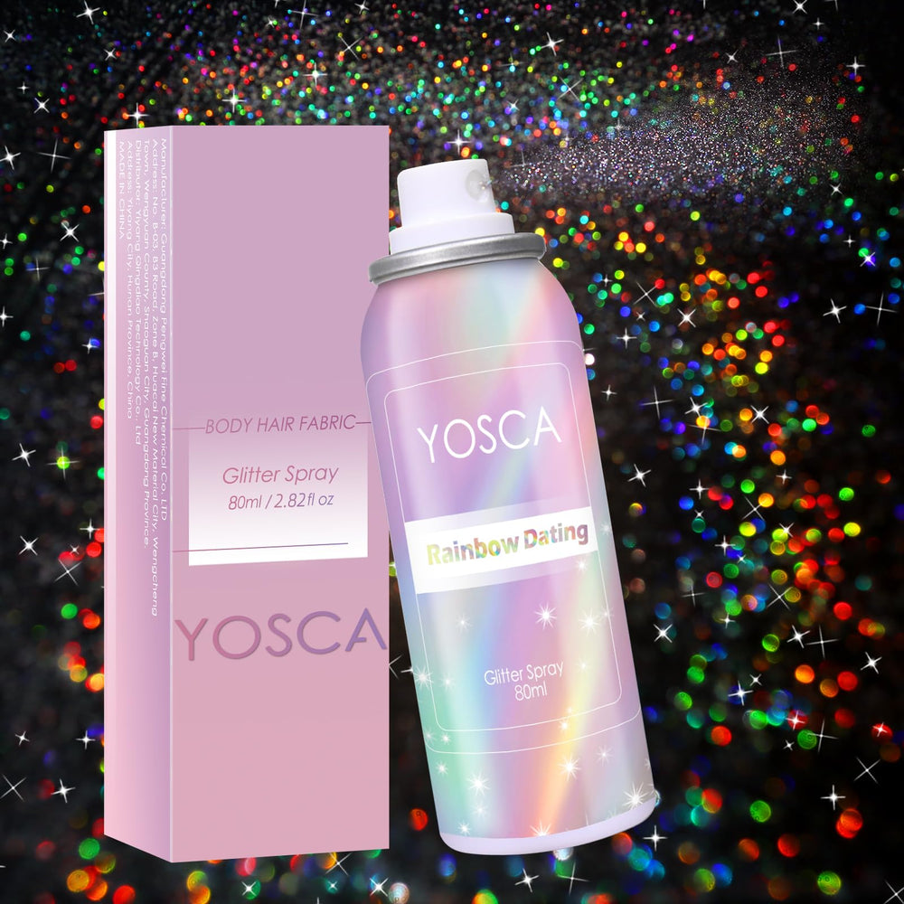 Yosca pulverizador brillos cuerpo 80ml para realzar la piel con destellos sutiles