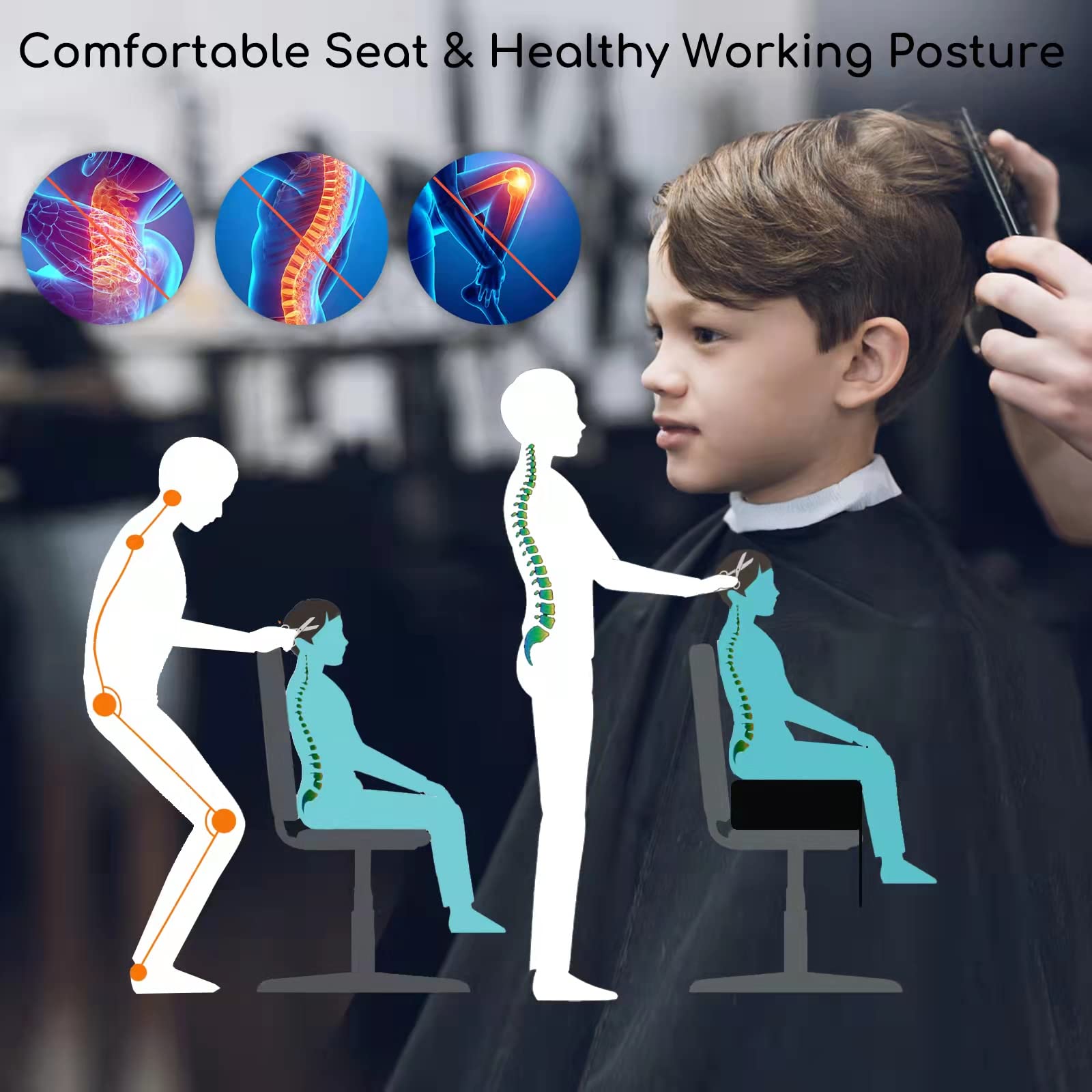 Yoshiko salon chair protector with foot cover keeps upholstery in good condition