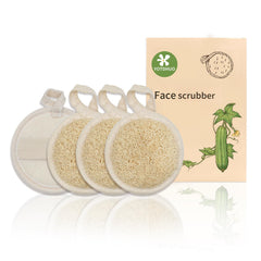 YOTDHUO natural loofah face scrubber pack for gentle daily cleansing