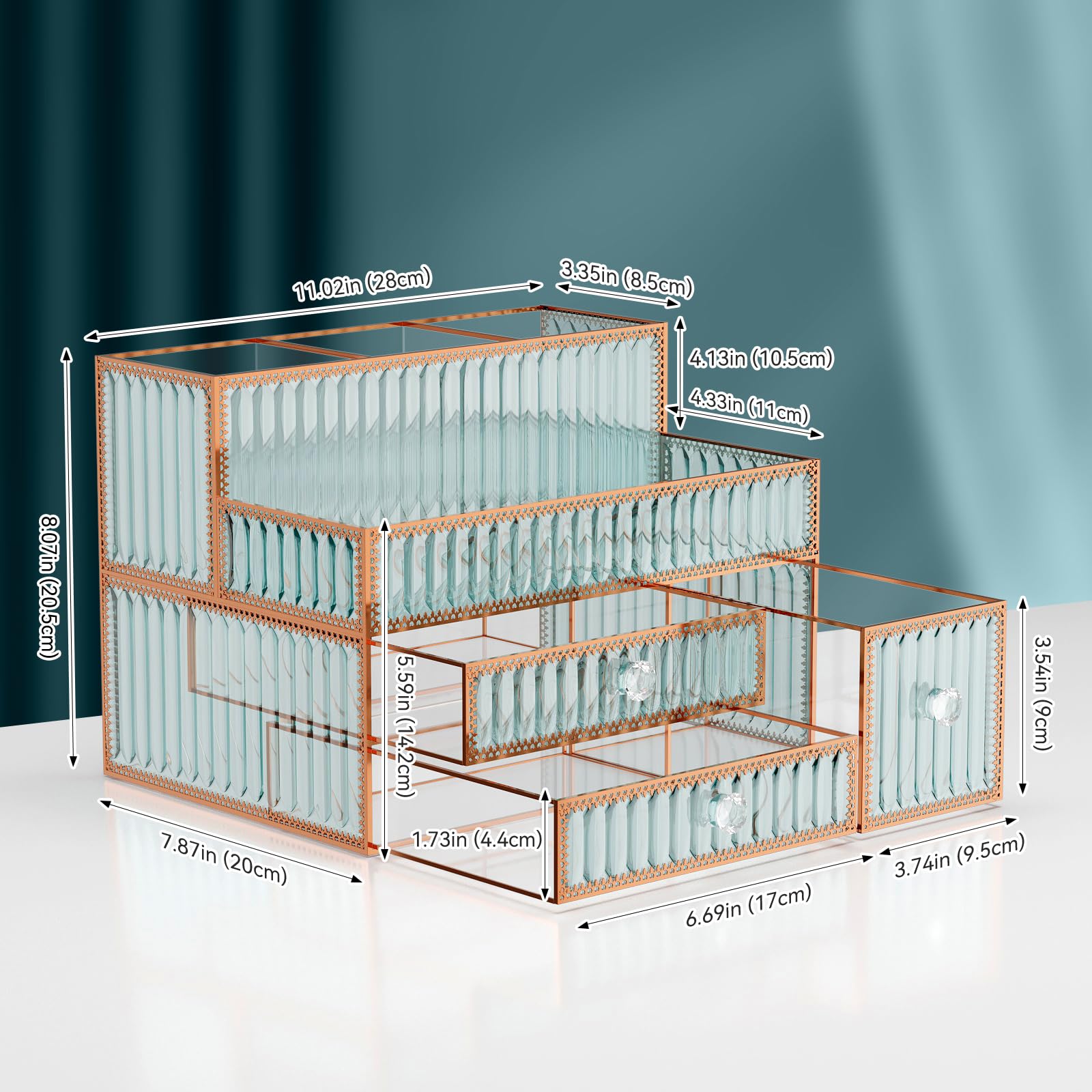 Youdepot compact beauty tools storage supports easy access during morning prep.