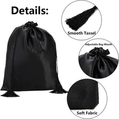 Soft satin fabric reduces static and protects wigs during handling