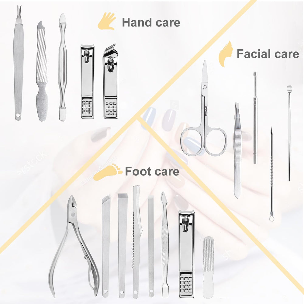 Yougai manicure kit with luxury travel case for on-the-go care.