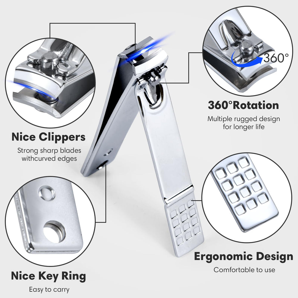 Yougai Nail Clippers Set PU leather travel case for portability