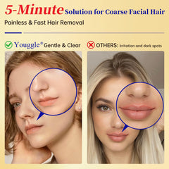 Youggle cheeks hair removal cream for sensitive skin and smooth finish.