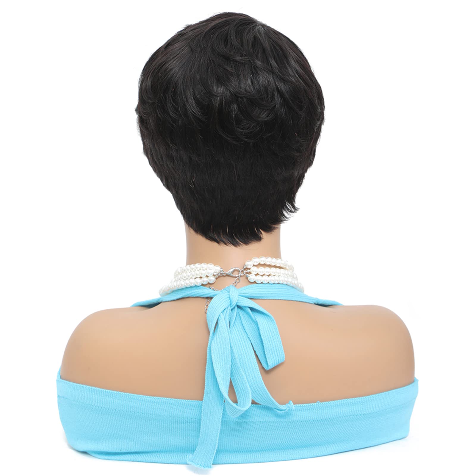 YOUKNOWIG pixie cut wig cap adjustable side view for secure fit.