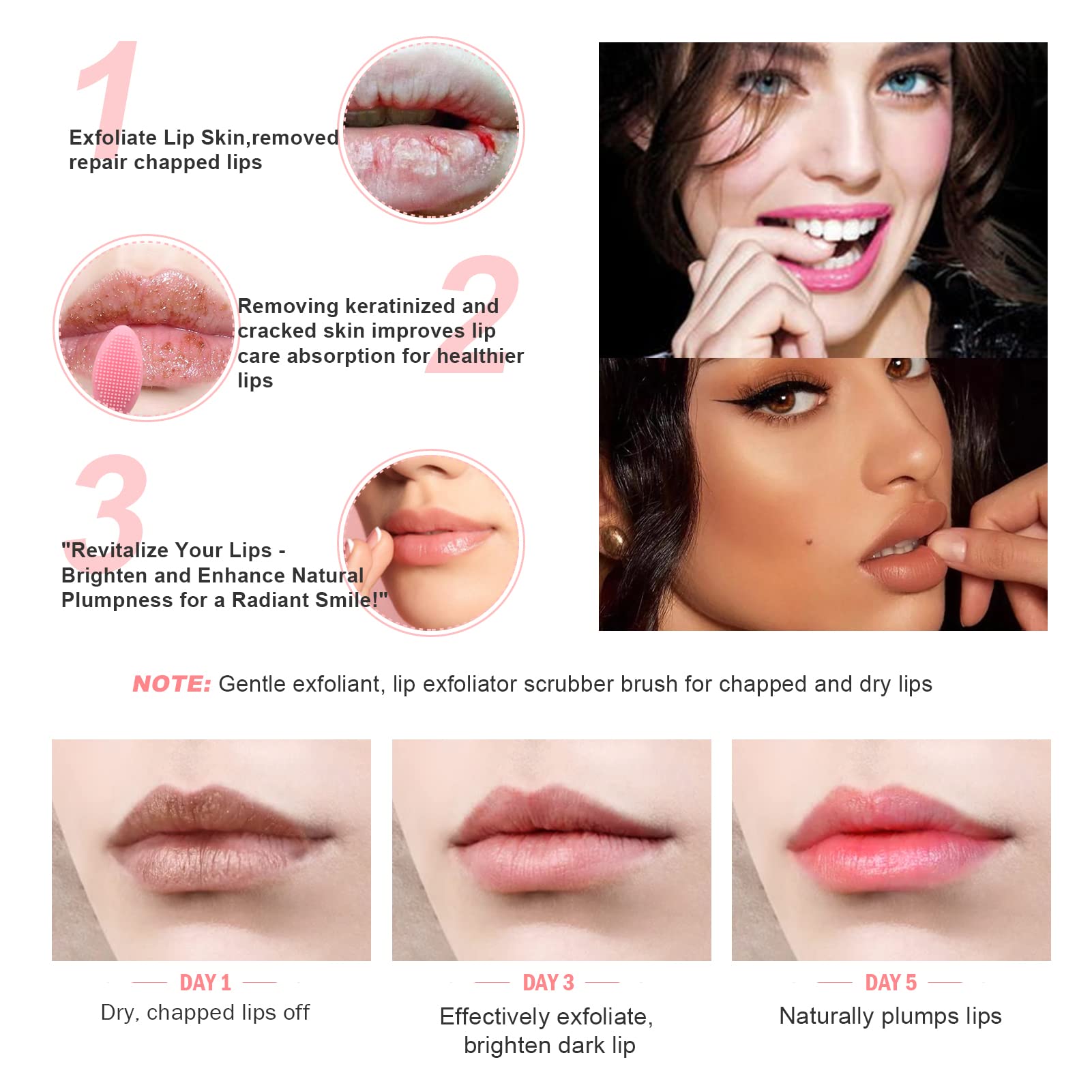 YOUKOOL silicone lip bristles round-side for improved circulation and comfort.