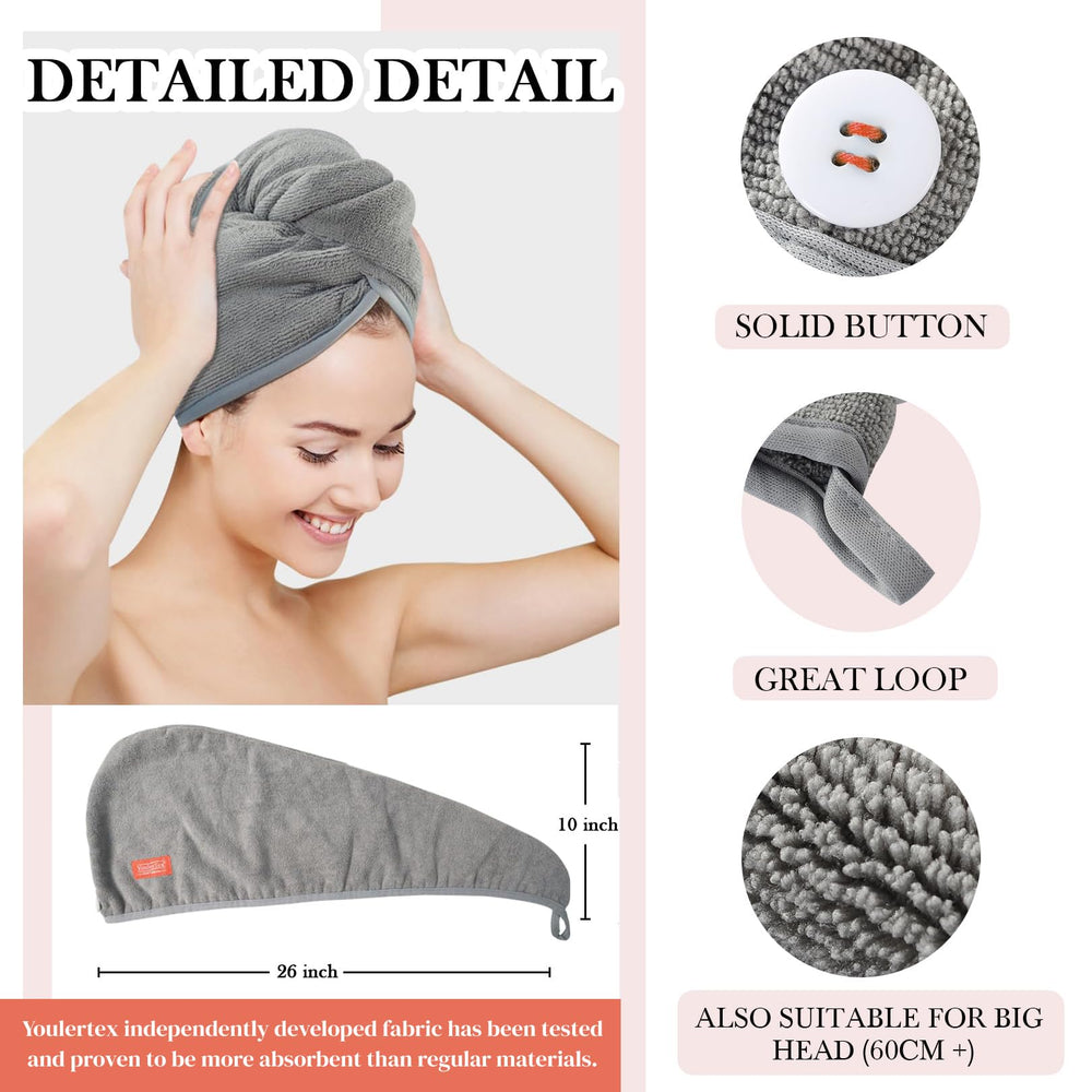 YoulerTex microfiber towel for curly hair delivers fast absorbency after washing