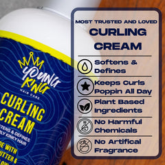 Botella de Young King Hair Care crema hidratante para rizos infantiles.