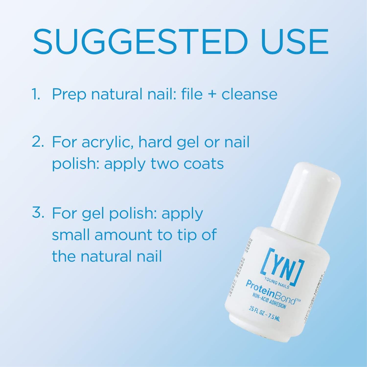 Proteína de unión Young Nails: anclaje para gel en la superficie de la uña.