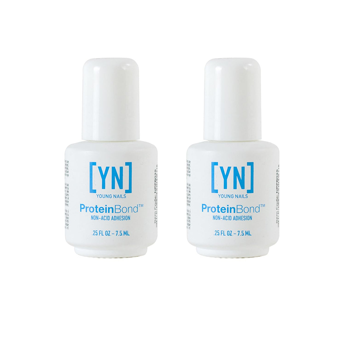 Proteína de unión Young Nails: botella en primer plano muestra la base adhesiva.