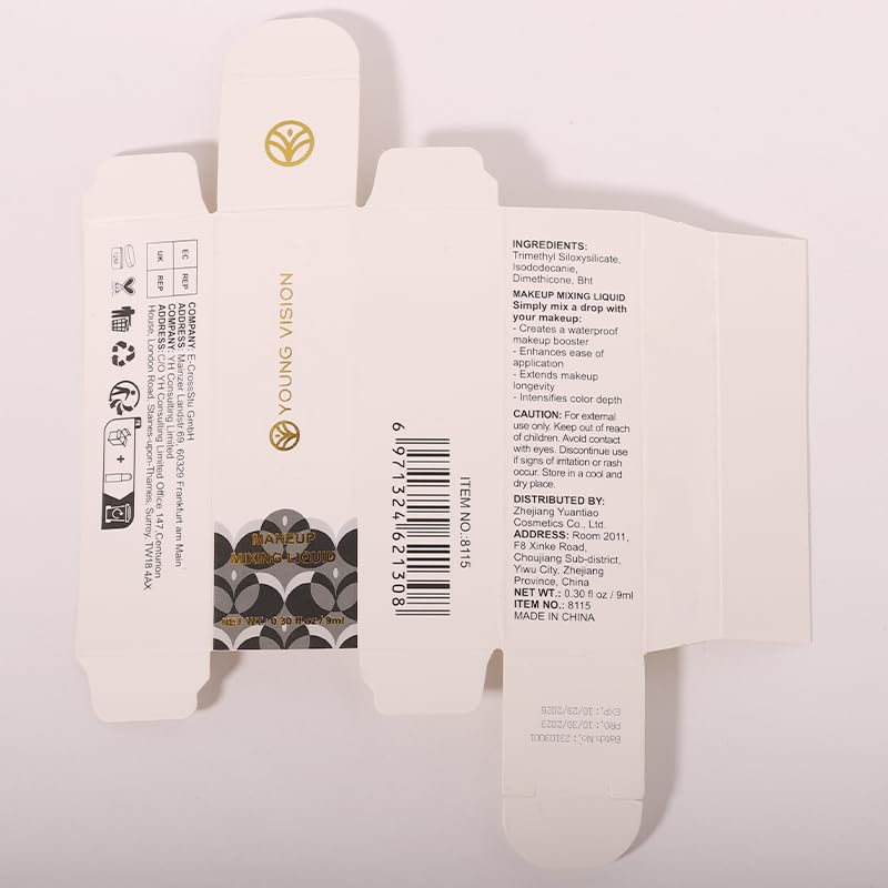 Young Vision cosmetic solvent enables safe, controlled mixing across products.