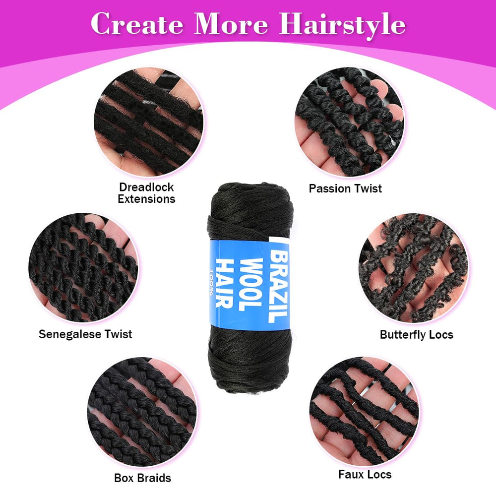 Youngther yarn weighs 70g per pack for lightweight braids.