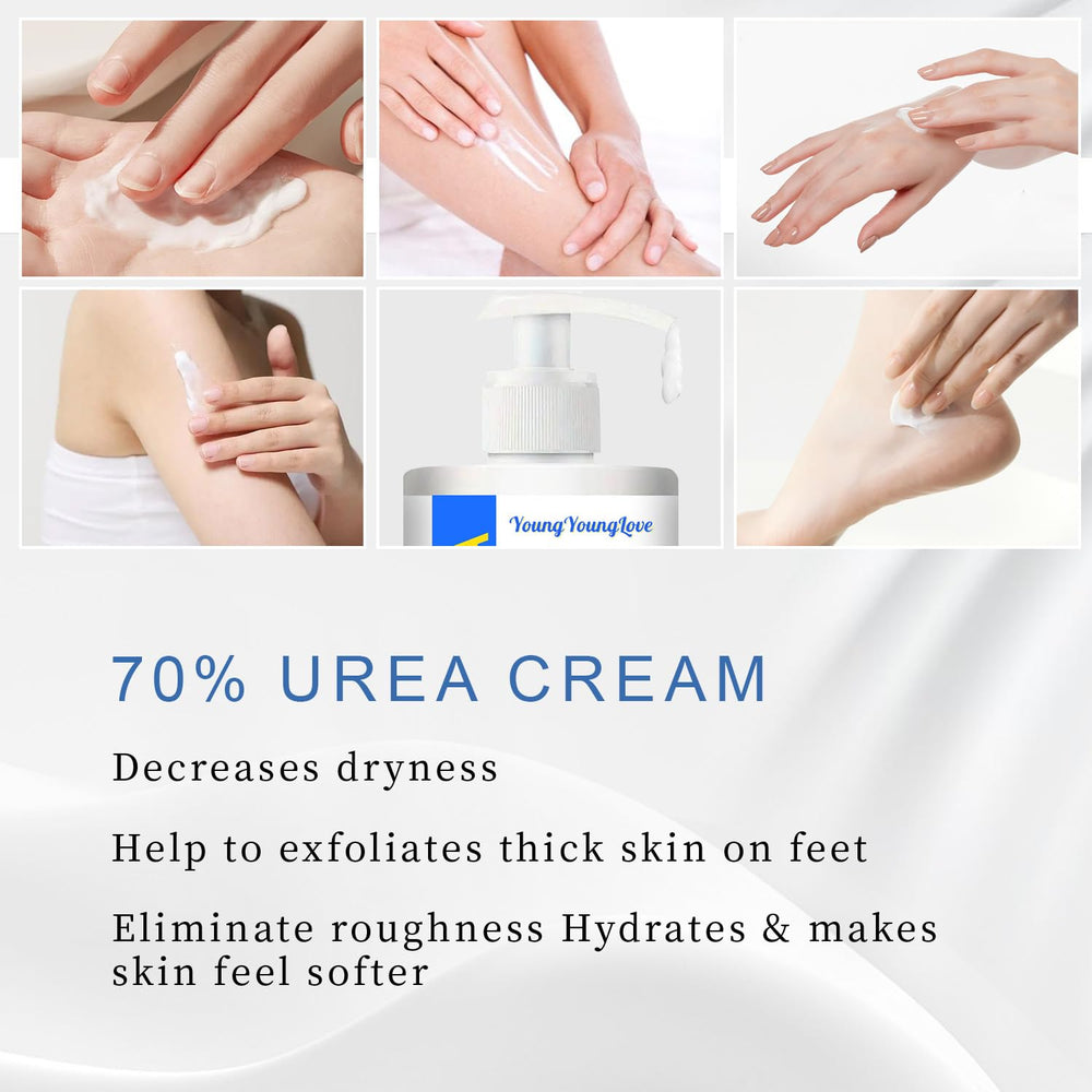 YOUNGYOUNGLOVE crema de urea 70% para talones agrietados, repara suavemente